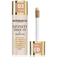 Dermacol Infinity Make-up Podkład Korektor Mocno Kryjący z Pacynką 03 Sand