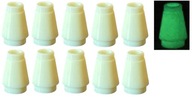 LEGO Építőkocka 10db Kúp 1x1 sötétben világító Glow in Dark 4589b
