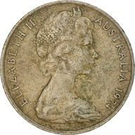 Moneta, Australia, Elizabeth II, 20 Cents, 1974, V