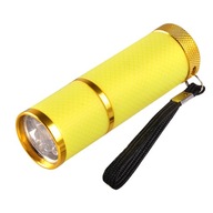 Mała Mini przenośna Lampa Latarka UV LED do Paznokci 9W żele hybrydy Yellow