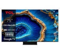 Telewizor QLED TCL QD-Mini LED 75C805 75'' 4K 144Hz Google TV HDMI 2.1