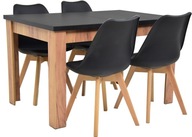 Rozkładany stół kuchenny 80x120/160 i 4 krzesła