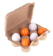 Jajka drewniane edukacyjne dla dzieci montessori do zabawy wyjmowane żółtka