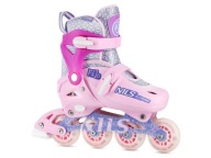 Дитячі регульовані розважальні роликові ковзани Pink Nils Extreme