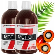 MCT olej C8 Ketogénna diéta 7Nutrition 2x 400ml Keto Produkty