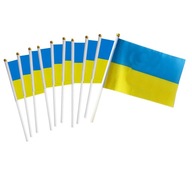 10 kusov ukrajinská vlajka ukrajinský ručný malý Mini