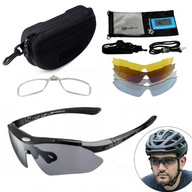 Cyklistické športové okuliare polarizácia s 5 sklami