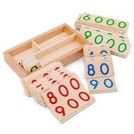 Vývojové Montessori hračky na počítanie kariet s číslami