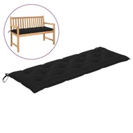 Poduszka na ławkę ogrodową, czarna, 150x50x7 cm