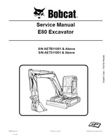 Servisná príručka opravy BobCat E80