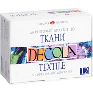 Zestaw farb do tkanin Decola Textile - 12 x 20 ml