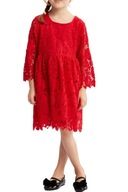 Šaty Gaia - Čipkovaná krása červená, 122