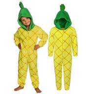 Ananas Polarowa piżama jednoczęściowa,dziecięce onesie z kapturem 122/128cm