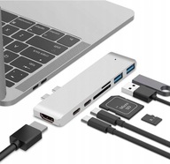 USB hub Co2 7v1 pre Apple MacBook Pro / Air Retina sivý