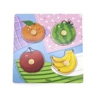 VIGA Fa puzzle Pinezki Gyümölcsök