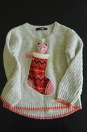 George - świąteczny, zjawiskowy sweter z wyjmowanym misiem, 3-4 l, 98-104