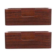 Walnut Business Card Case Show Holder Display Cards Organizer Office Stand