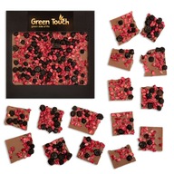 Tejcsokoládé málnával és áfonyával gyümölcsök