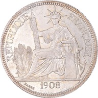 Moneta, FRANCUSKIE INDOCHINY, Piastre, 1908, Paris