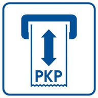Kasownik biletów PKP, 10,5x10,5 cm, PCV 1 mm