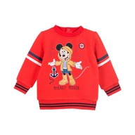 Disney Myszka Mickey czerwona bluza niemowlęca chłopięca na meszku 68