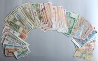 Wielki ZESTAW - BANKNOTY - ŚWIAT stare i nowe - zestaw 193 sztuk banknotów