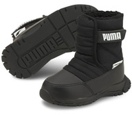 Buty zimowe śniegowce dziecięce Puma Nieve Boot WTR czarne wysokie 22