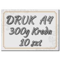 DRUK A4 10 szt DYPLOM CERTYFIKAT Kreda 300g