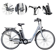 Elektrický mestský bicykel 28 Podpora 5 režimov ALU 10.4 Ah Kontra Dáma