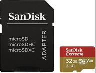 SanDisk Micro SDHC Extreme 32GB + SD adaptér
