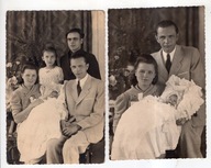 FOTO-POCZT - Rodzina x2 Bietkowski Warszawa ok1942