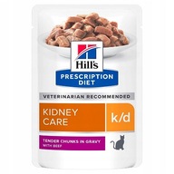 HILL'S Prescription Diet Feline k/d mokra karma dla kotów z wołowiną 85 g