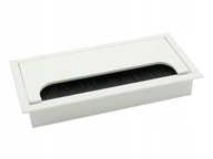 KOVOVÁ KÁBLOVÁ PRIEPUSTKA DO STOLA BIELA OBDĹŽNIKOVÁ 160x80