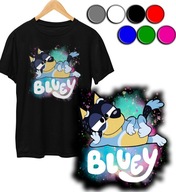 KOSZULKA DZIECIĘCA T-SHIRT - BLUEY BLUE I BINGO BAJKI KOLORY - XL 158-164