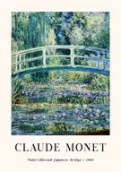 Plakat 29,7x21 A4 Claude Monet japoński most lilie sztuka BOHO 30 WZORÓW