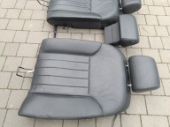 Audi A8 S8 D3 4E 2003 Sitz OPARCIE heck Leder schwarze Kopfstützen AIRBAG