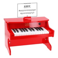 Elektronické drevené piano Vilac - červené