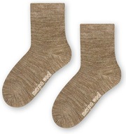 STEVEN ponožky MERINO WOOL 130 melanž béžová 23-25
