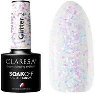 LAKIER HYBRYDOWY GLITTER 2 -5g CLARESA Urodzinowa posypka