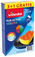 Vileda Zmywak do teflonu Pur Active COLORS 4szt