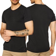 Tommy Hilfiger pánske tričko čierny bavlnený komplet 3 ks s krabičkou M