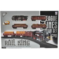 Realistická lanovka Rail King - Parný stroj + 3 Vagóny