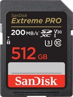 SanDisk Extreme PRO 512 GB SDXC, memory card (black, UHS-I U3, Class 10, V3