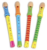 Drevená flauta farebný hudobný NÁSTROJ Hračka pre dieťa HUDBA MEGA