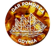 Bursztynowa moneta Dar Pomorza Gdynia
