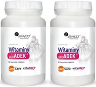 2x Aliness Pro ADEK Vitamín A D E K Mk-7 KOMPLEX