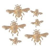 6 sztuk kreatywnych metalowych kształtów pszczół ozdoby ozdobny guzik