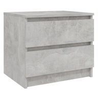 Nočný stolík, sivý betón, 50x39x43,5 cm, doska