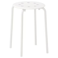 IKEA MARIUS stołek taboret 45 cm BIAŁY