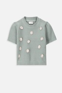 Sweter Dla Dziewczynki 140 Miętowy Coccodrillo WC4